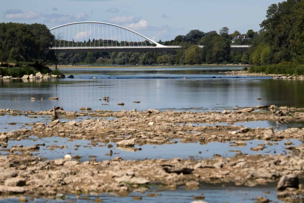 Le Pont de l'Europe vu de l'île Saint-Charles